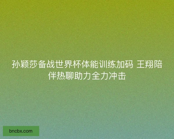 孙颖莎备战世界杯体能训练加码 王翔陪伴热聊助力全力冲击